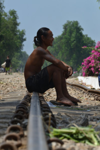 Faces of Myanmar: waiting for the train